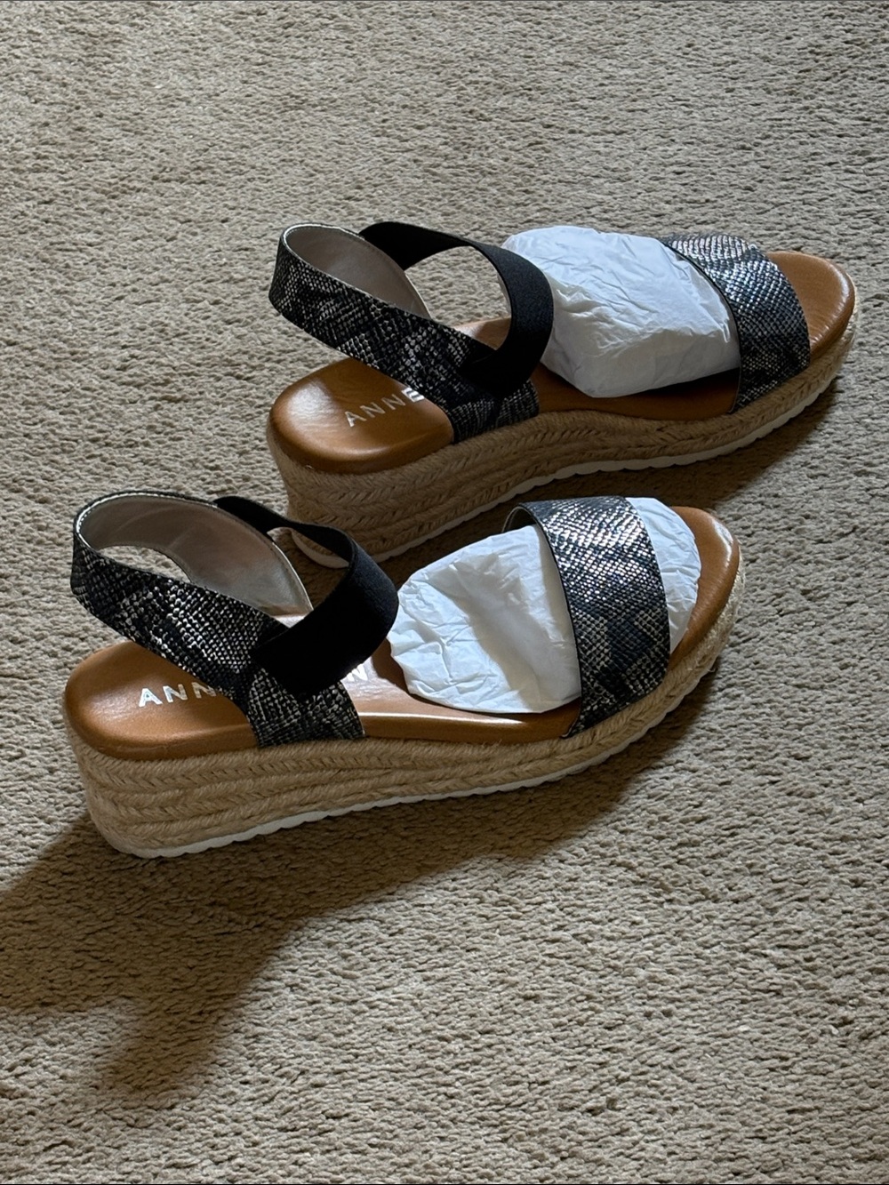 Women’s Anne Klein Black Espadrille Platform Sandals